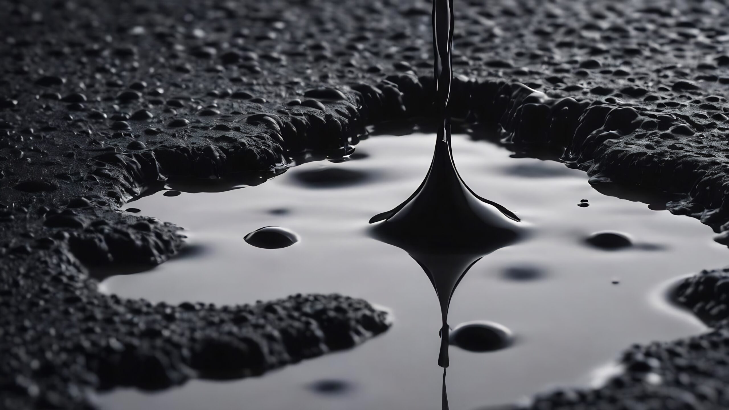 closeup dripping rippling vantablack puddle scaled Pe Blog